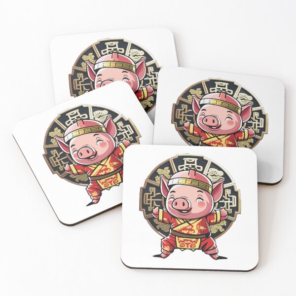 Item preview, Cute Kawaii Asian Chinese Pig Asian Zodiac Lunar New Year  designed and sold by Monkey Style Studios.