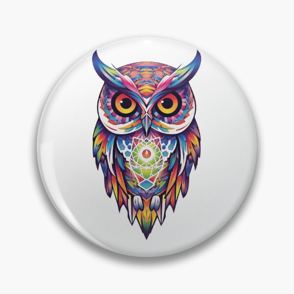 Item preview, Whimsical Geometric Owl designed and sold by Lena Owens at OLena Art..