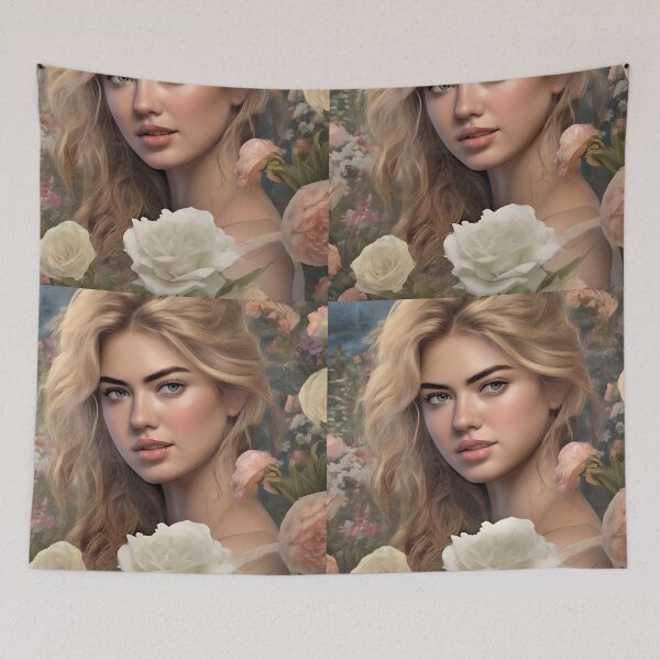 Item preview, Kate Upton with flowers designed and sold by bogfl.