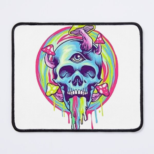 Item preview, trippy skull with mushroom design designed and sold by Designs-By-Lily.