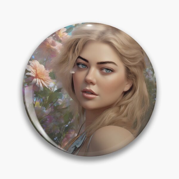 Item preview, Kate Upton`s face with flowers designed and sold by bogfl.