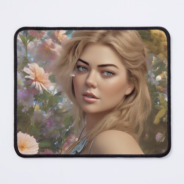 Item preview, Kate Upton`s face with flowers designed and sold by bogfl.