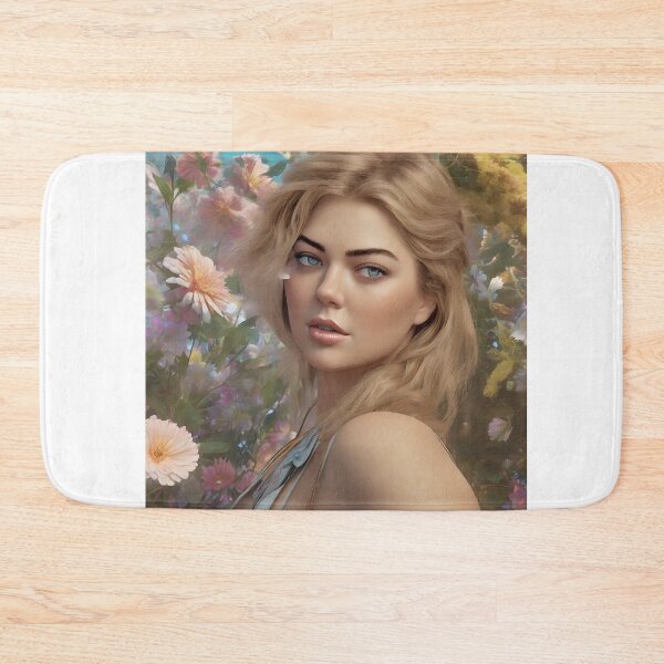 Item preview, Kate Upton`s face with flowers designed and sold by bogfl.