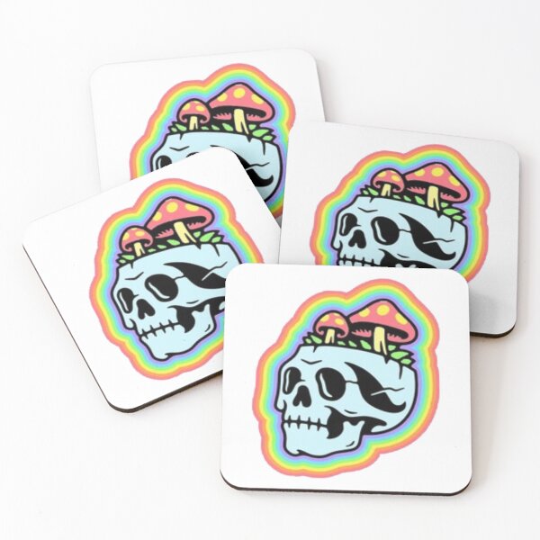 Item preview, trippy mushroom and skull design  designed and sold by Designs-By-Lily.