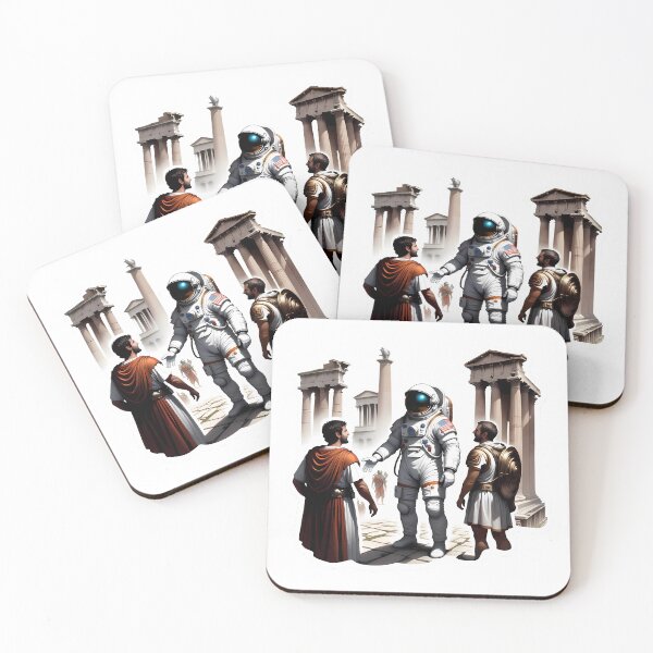 Item preview, astronaut meets ancient rome, historical fantasy artwork designed and sold by Adam Designs1.