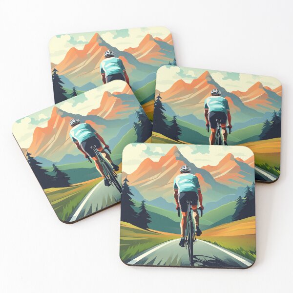 Item preview, Road Cyclist Mountain Peak Landscape designed and sold by Juliascutecornr.