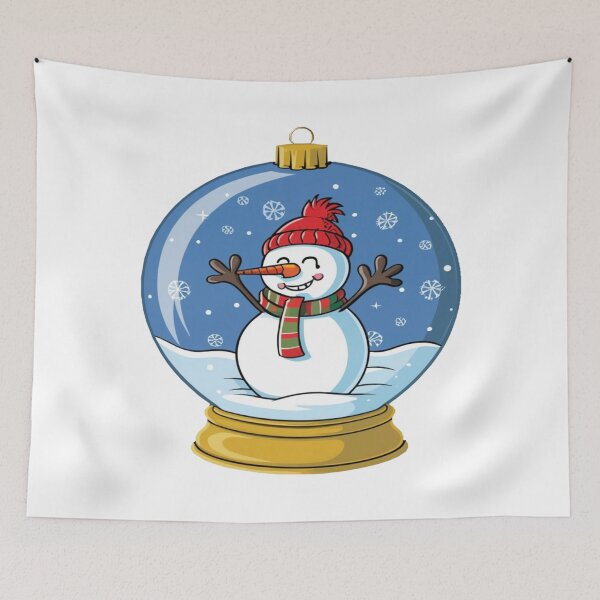 Item preview, Frosty Delight: Snowman in a Glass Globe - Embrace Holiday Charm! designed and sold by Sensepiphoria.