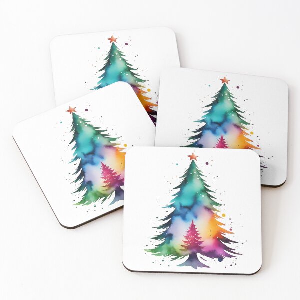 Item preview, watercolor christmas tree designed and sold by koolcreative.