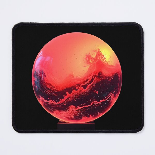 Item preview, Neon red planet Mars designed and sold by AI-Only Creations.