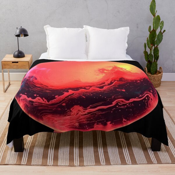 Item preview, Neon red planet Mars designed and sold by AI-Only Creations.