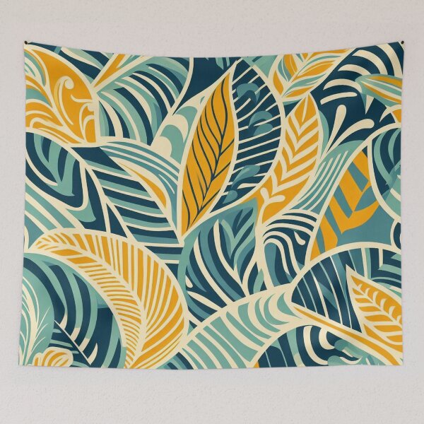 Item preview, Floral stripe pattern designed and sold by blackwhiteblue.