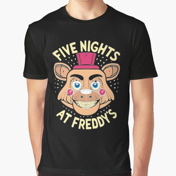 Game Five Nights at Freddy's Mangle Anime Black T-shirt Unisex Tee Tops  Cosplay