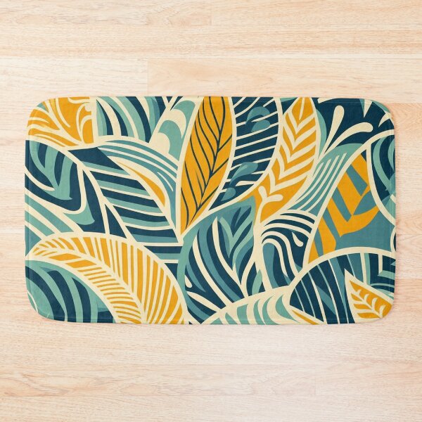 Item preview, Floral stripe pattern designed and sold by blackwhiteblue.