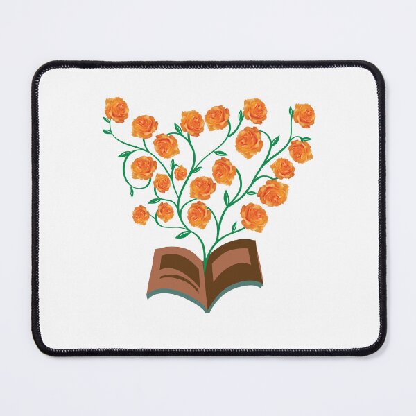 Item preview, Flowers Growing From Book | Many Orange Roses blooming designed and sold by CircinusStore.