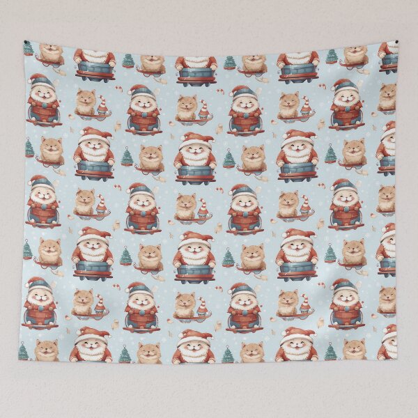 Item preview, Winter cats on sled designed and sold by Sp3ctrumOfColor.