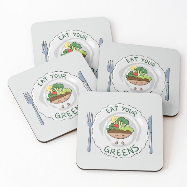 Item preview, Eat Your Greens Vegan veggies cute designed and sold by Laugh-Lines.