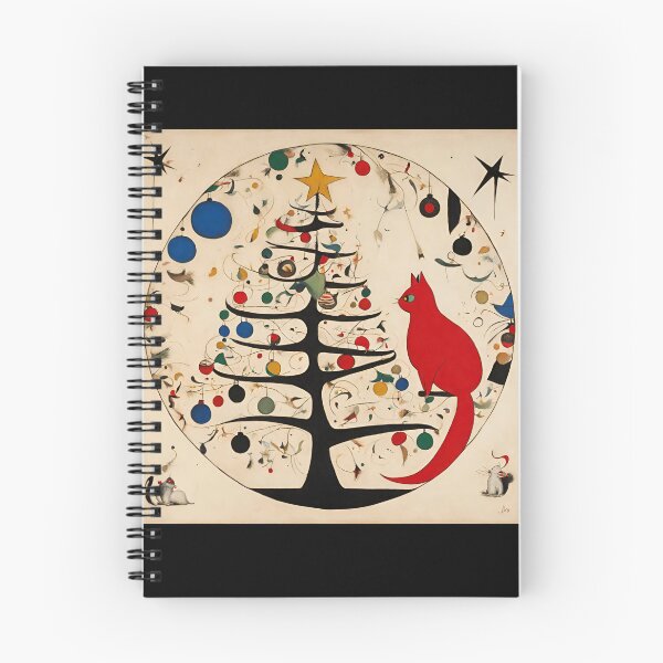 Item preview, Joan Miro Inspired Abstract Christmas Ornament with Red Cat designed and sold by bettypure.