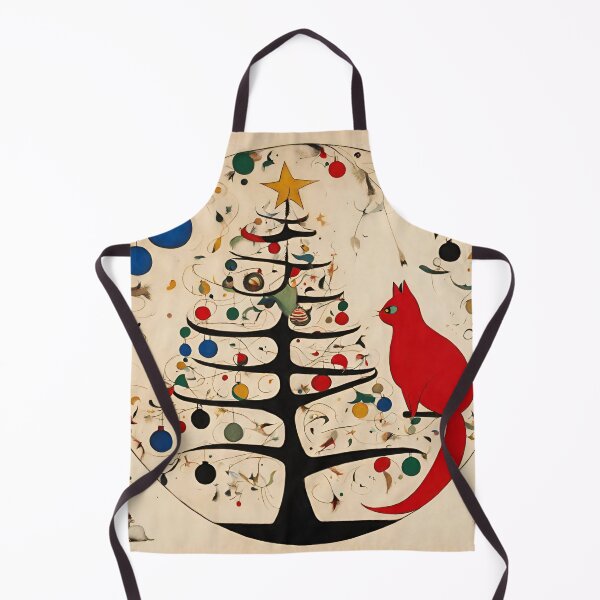 Item preview, Joan Miro Inspired Abstract Christmas Ornament with Red Cat designed and sold by bettypure.