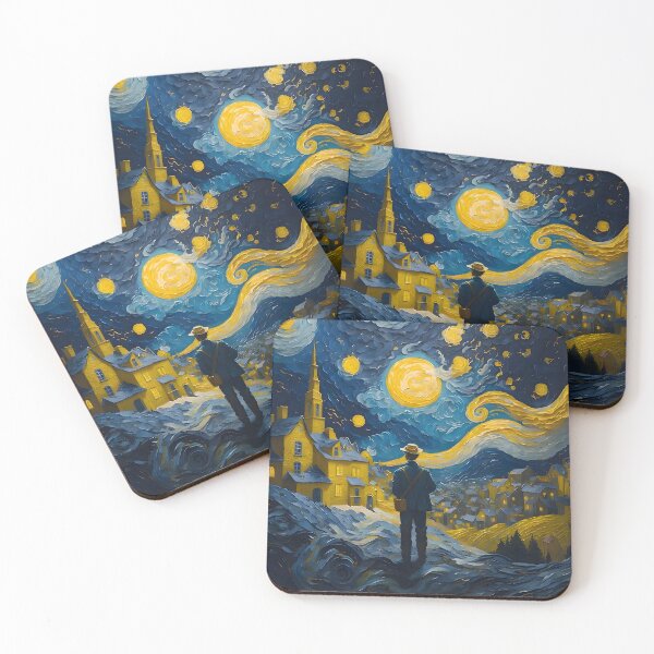 Item preview, Van Gogh - Starry Night, self portrait design - 3 designed and sold by vsartmaking.