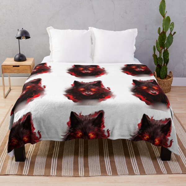 Item preview, red wolf with glowing eyes designed and sold by paoloKing.