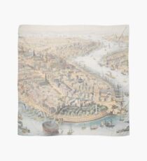 Pañuelo Mapa pictórico vintage de la ciudad de Nueva York (1852)
