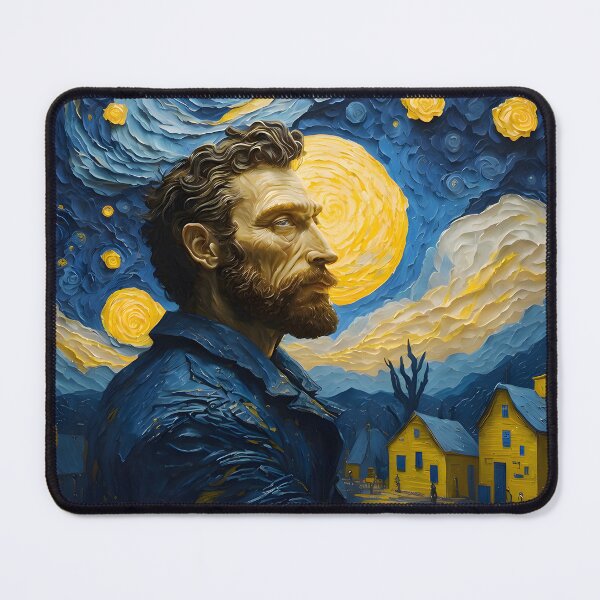 Item preview, Van Gogh - Starry Night, self portrait design - 2 designed and sold by vsartmaking.