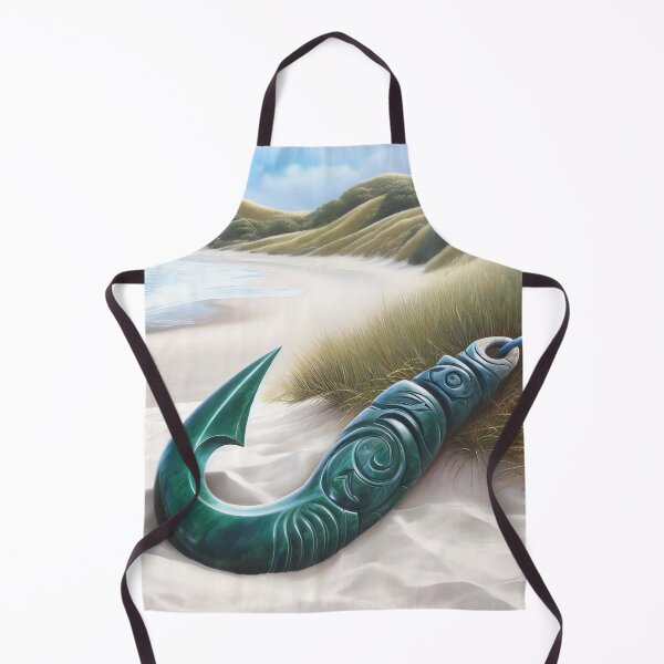 Item preview, A Greenstone FishHook On A Sandy Beach In New Zealand designed and sold by Kathysartroom.