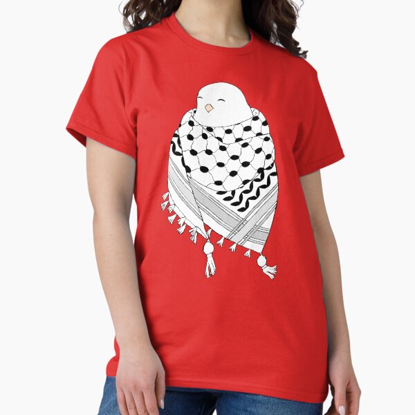 Item preview, Happy Dove Wrapped in Keffiyeh Scarf  designed and sold by FairieDance.