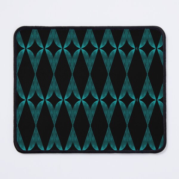Aperçu de l'œuvre Motif Géométrique Triangles Turquoise - Noir créée et vendue par CushyNest.