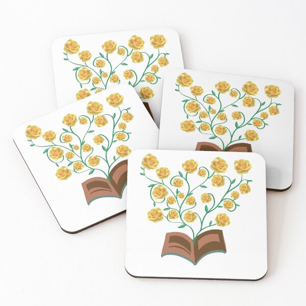 Item preview, Flowers Growing From Book | Many Yellow Roses blooming designed and sold by CircinusStore.