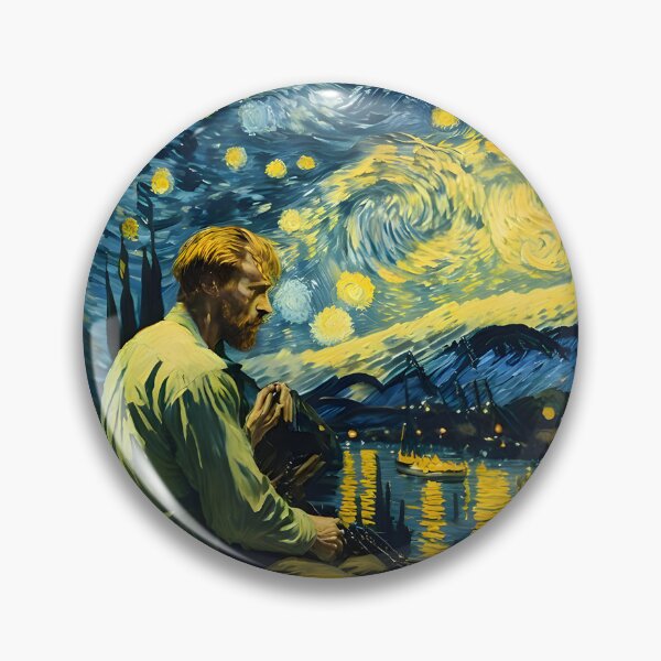 Item preview, Van Gogh - Starry Night, self portrait design - 4 designed and sold by vsartmaking.