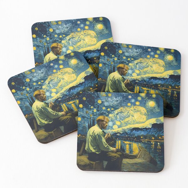 Item preview, Van Gogh - Starry Night, self portrait design - 4 designed and sold by vsartmaking.