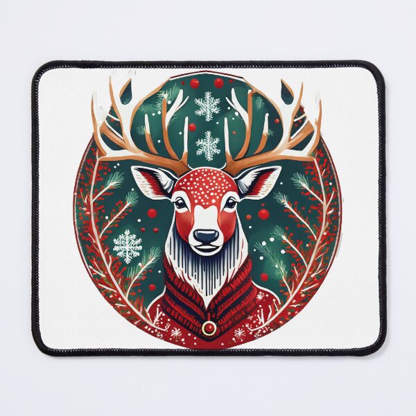 Item preview, Cute Christmas Deer for Luck designed and sold by SAKADesignArt.