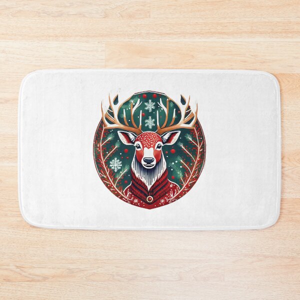 Item preview, Cute Christmas Deer for Luck designed and sold by SAKADesignArt.