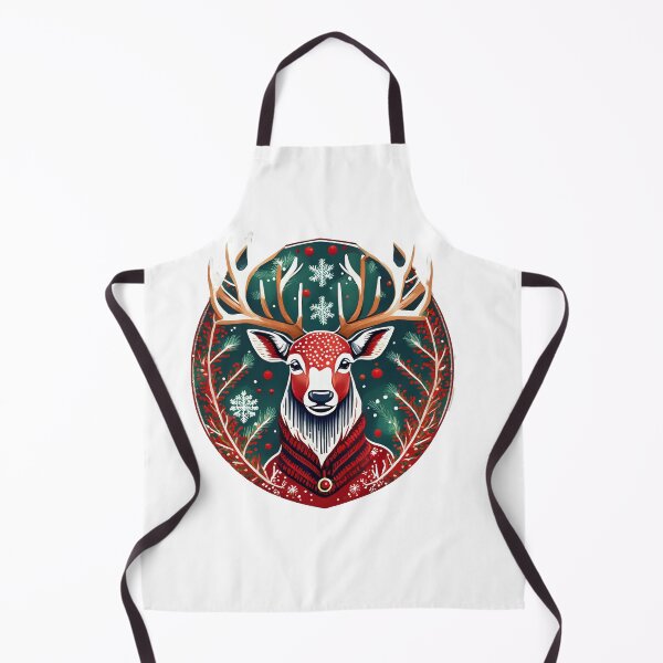 Item preview, Cute Christmas Deer for Luck designed and sold by SAKADesignArt.