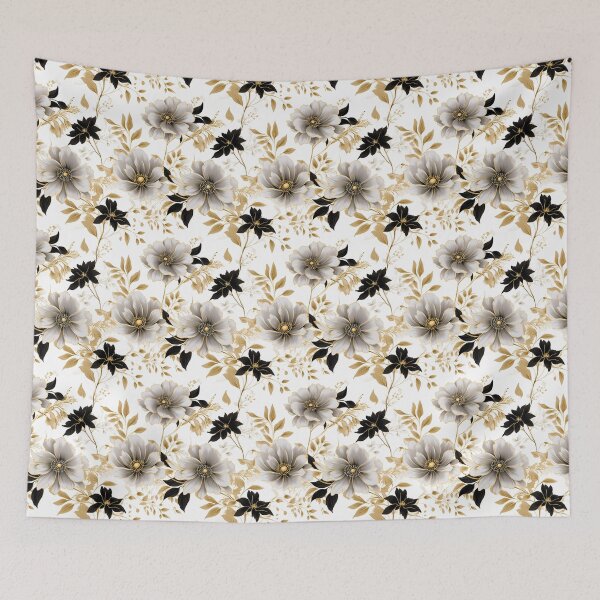 Item preview, Beautiful Black And Gold Flowers designed and sold by ShinyWolf.