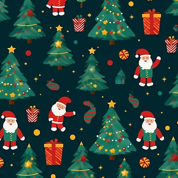Artwork thumbnail, Christmas pattern by Riverside-Moon