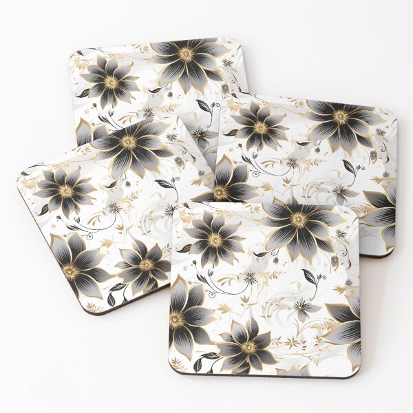 Item preview, Beautiful Black And Gold Flowers designed and sold by ShinyWolf.