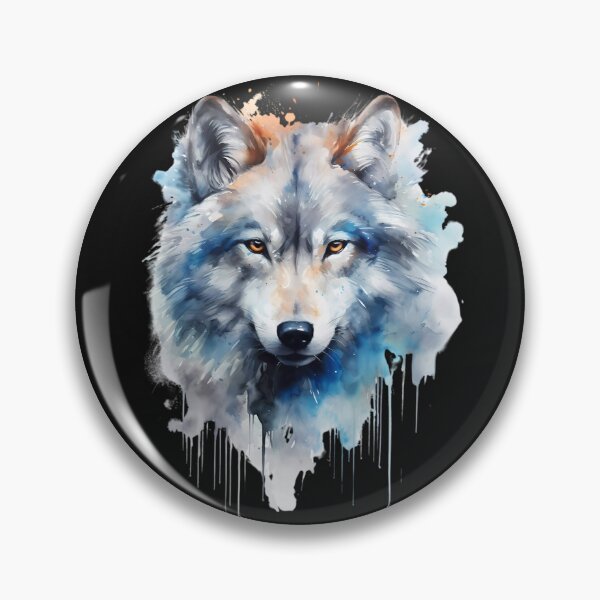 Artikelvorschau, Aquarellwolf entworfen und verkauft von Linework Studio.