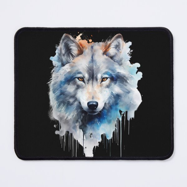 Artikelvorschau, Aquarellwolf entworfen und verkauft von Linework Studio.