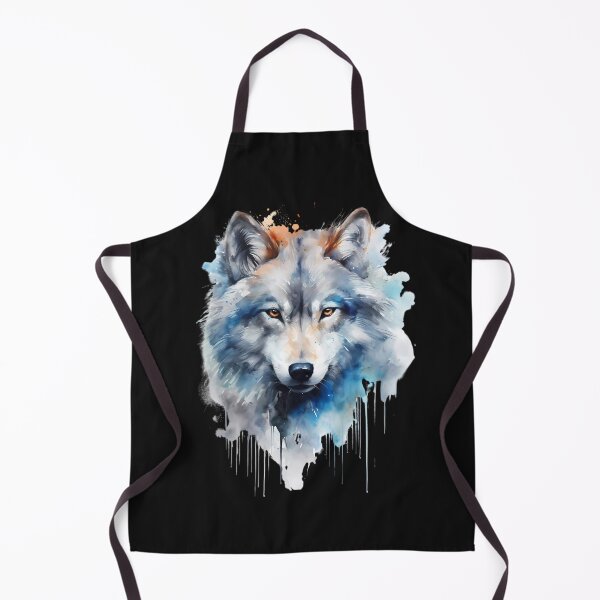 Artikelvorschau, Aquarellwolf entworfen und verkauft von Linework Studio.
