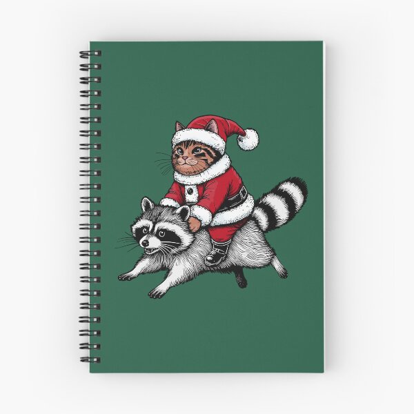 Item preview, Santa Cat on A Raccoon designed and sold by KilkennyCat Art.
