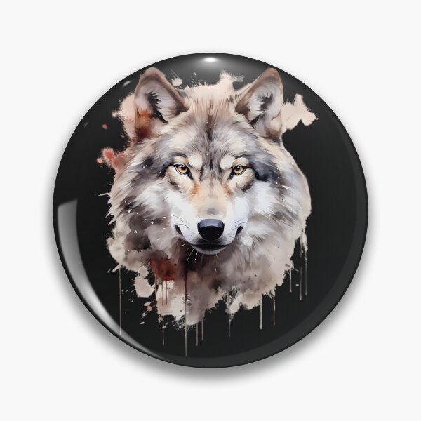 Artikelvorschau, Aquarellwolf entworfen und verkauft von Linework Studio.