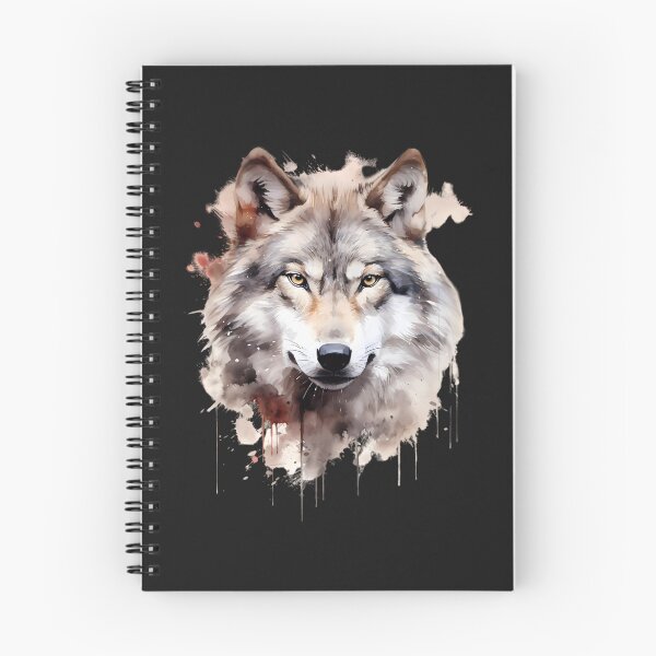 Artikelvorschau, Aquarellwolf entworfen und verkauft von Linework Studio.