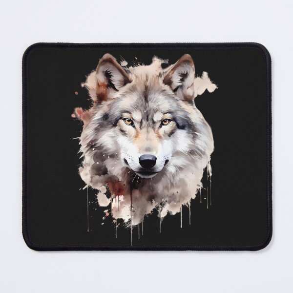 Artikelvorschau, Aquarellwolf entworfen und verkauft von Linework Studio.