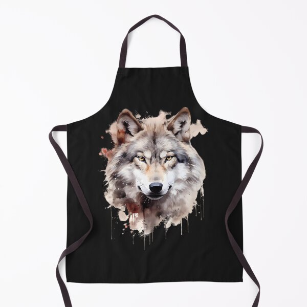 Artikelvorschau, Aquarellwolf entworfen und verkauft von Linework Studio.