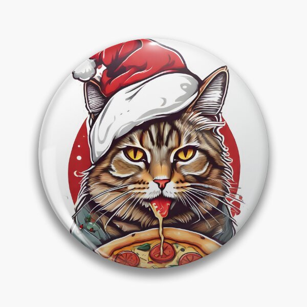 Item preview, Christmas Pizza Cat designed and sold by JakeMauiDesign.