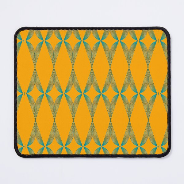 Aperçu de l'œuvre Motif Géométrique Triangles Turquoise - Orange créée et vendue par CushyNest.