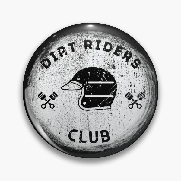 Artikelvorschau, Vintage Motorrad Dirt Riders Club (Schwarz & Weiß) entworfen und verkauft von tommysnider.