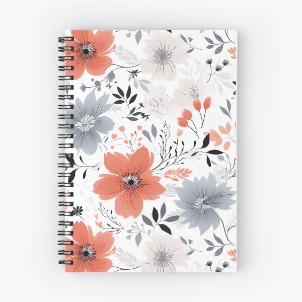 Item preview, Hermosas flores de coral y gris. designed and sold by ShinyWolf.